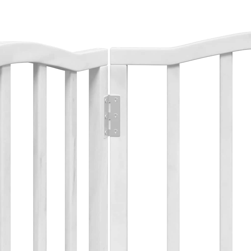 vidaXL Składana bramka zabezpieczająca dla psa, 3 panele, biała, 150cm