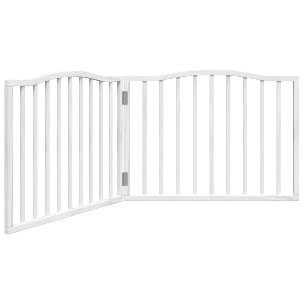 vidaXL Składana bramka zabezpieczająca dla psa, 2 panele, biała, 160cm