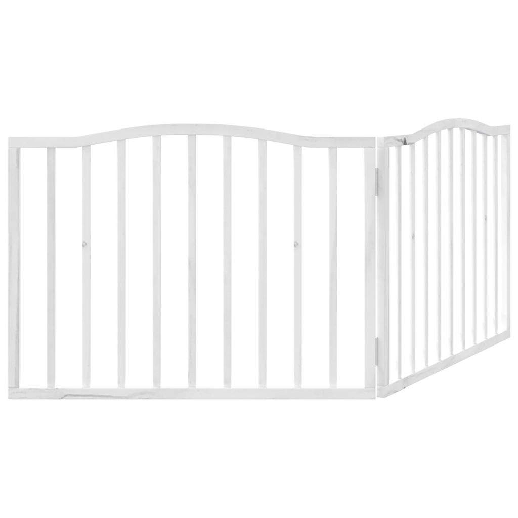 vidaXL Składana bramka zabezpieczająca dla psa, 2 panele, biała, 160cm