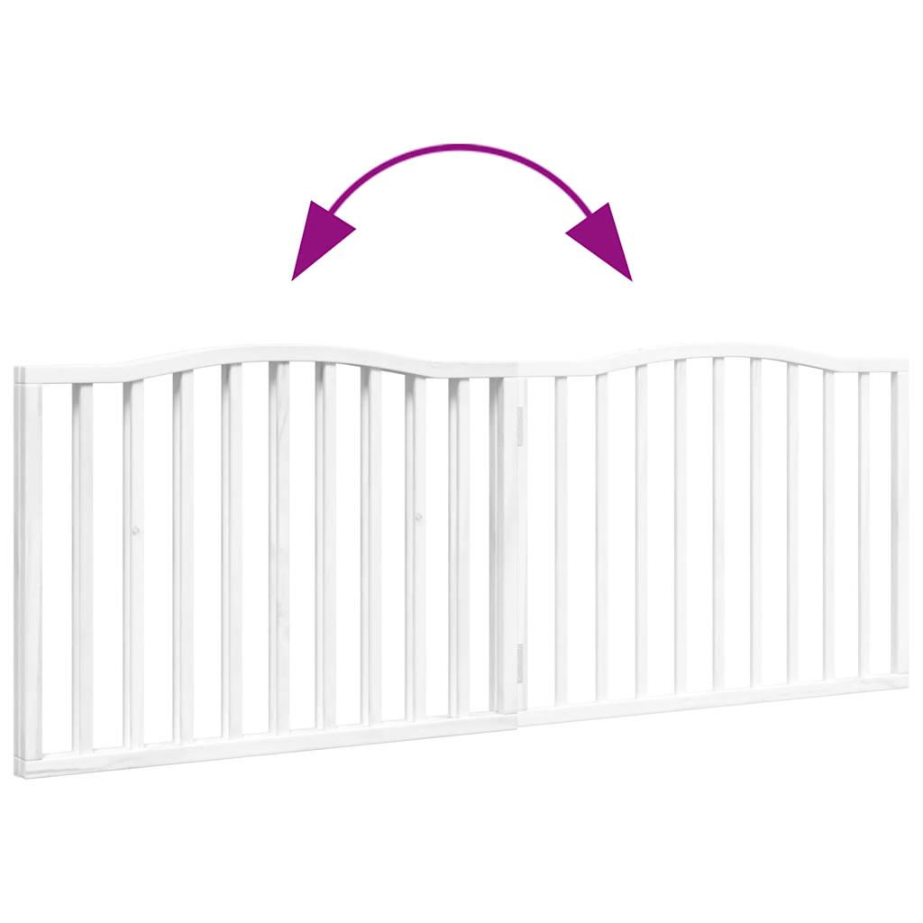 vidaXL Składana bramka zabezpieczająca dla psa, 2 panele, biała, 160cm