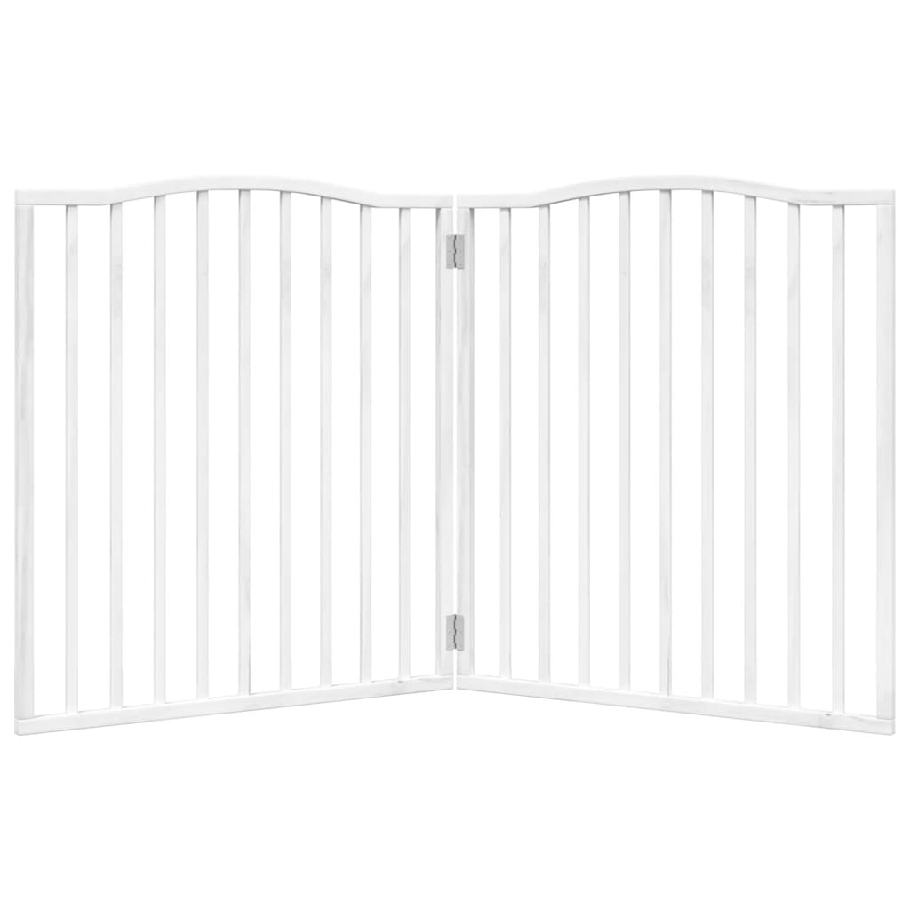 vidaXL Składana bramka zabezpieczająca dla psa, 2 panele, biała, 160cm