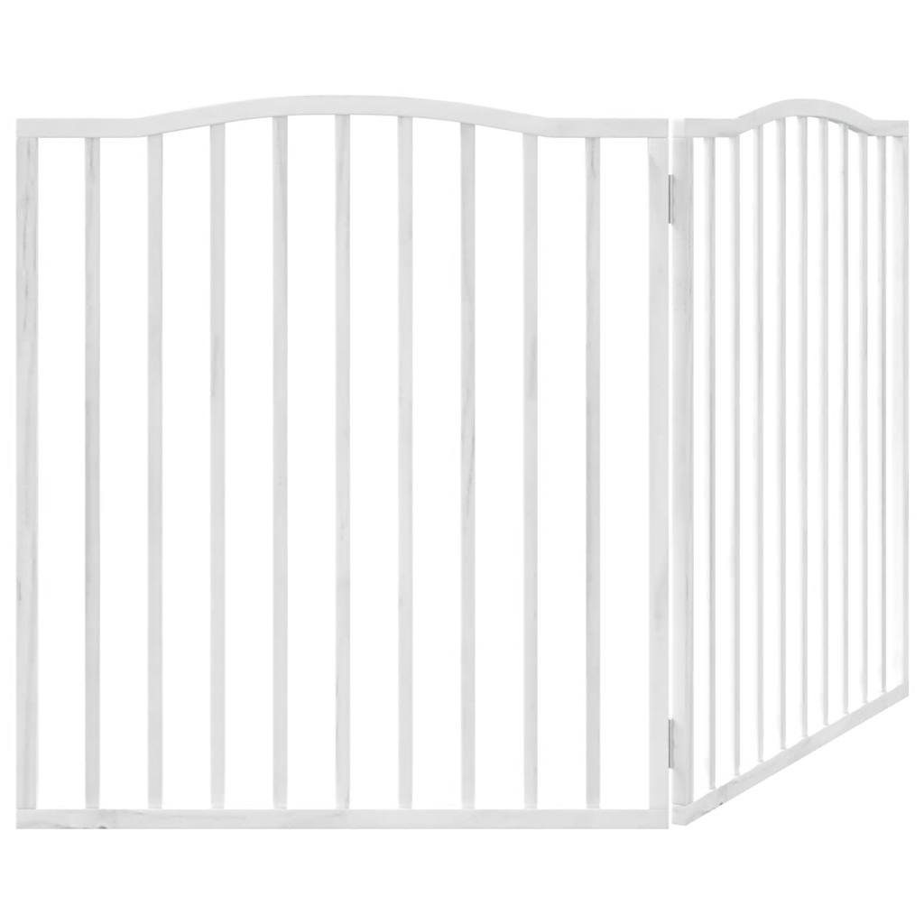 vidaXL Składana bramka zabezpieczająca dla psa, 2 panele, biała, 160cm