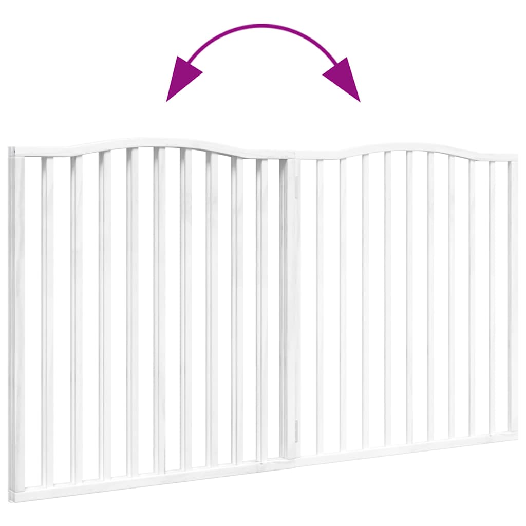 vidaXL Składana bramka zabezpieczająca dla psa, 2 panele, biała, 160cm
