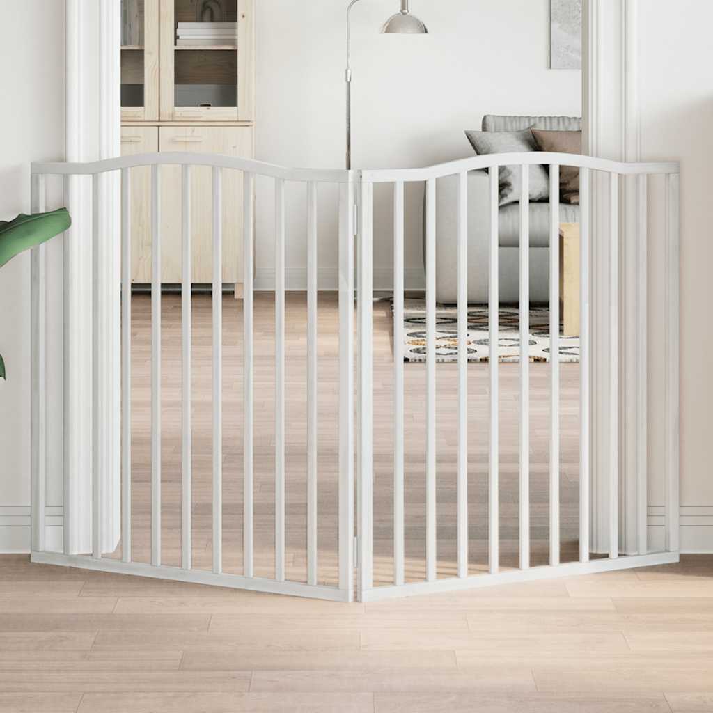 vidaXL Składana bramka zabezpieczająca dla psa, 2 panele, biała, 160cm