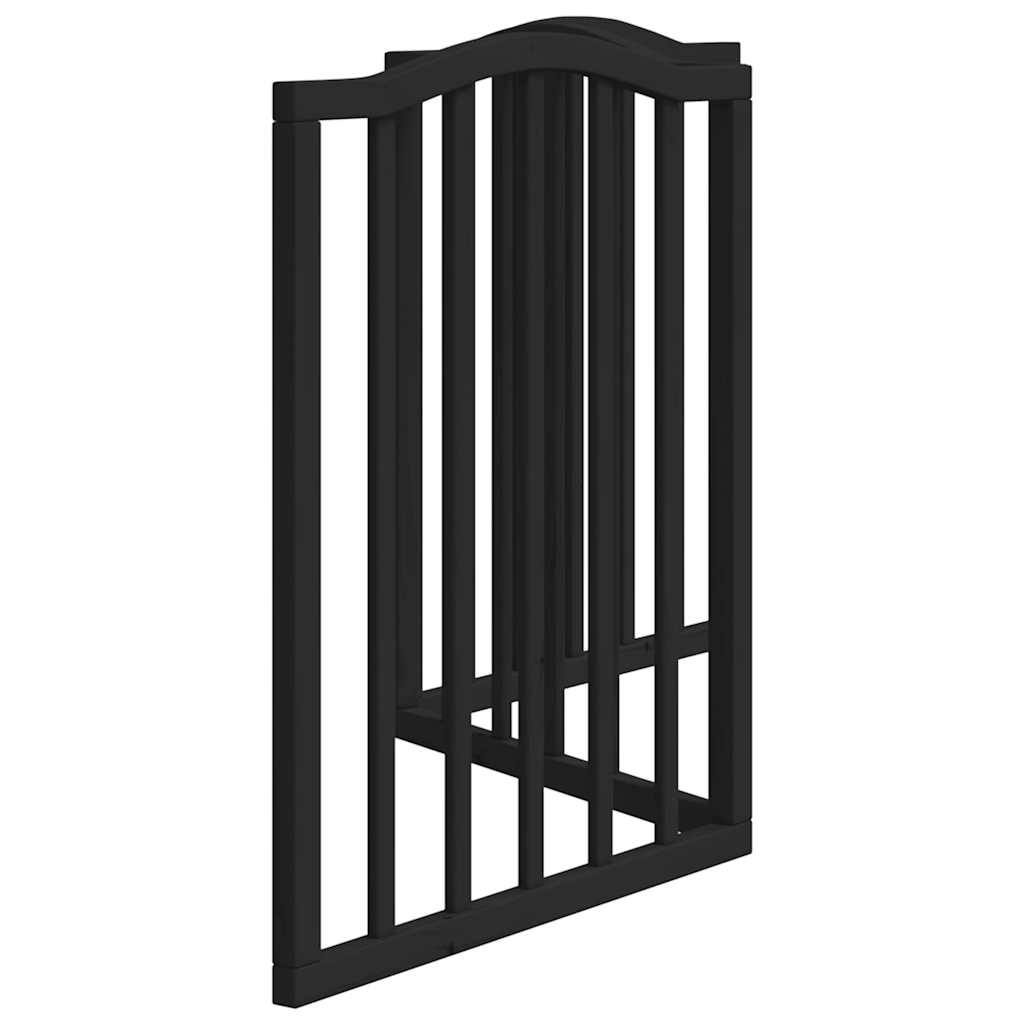 vidaXL Składana bramka dla psa, 3 panele, czarna, 150 cm