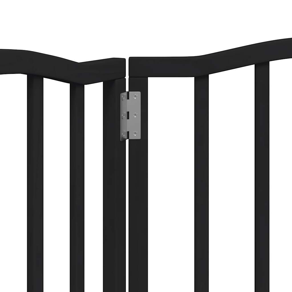 vidaXL Składana bramka dla psa, 3 panele, czarna, 150 cm