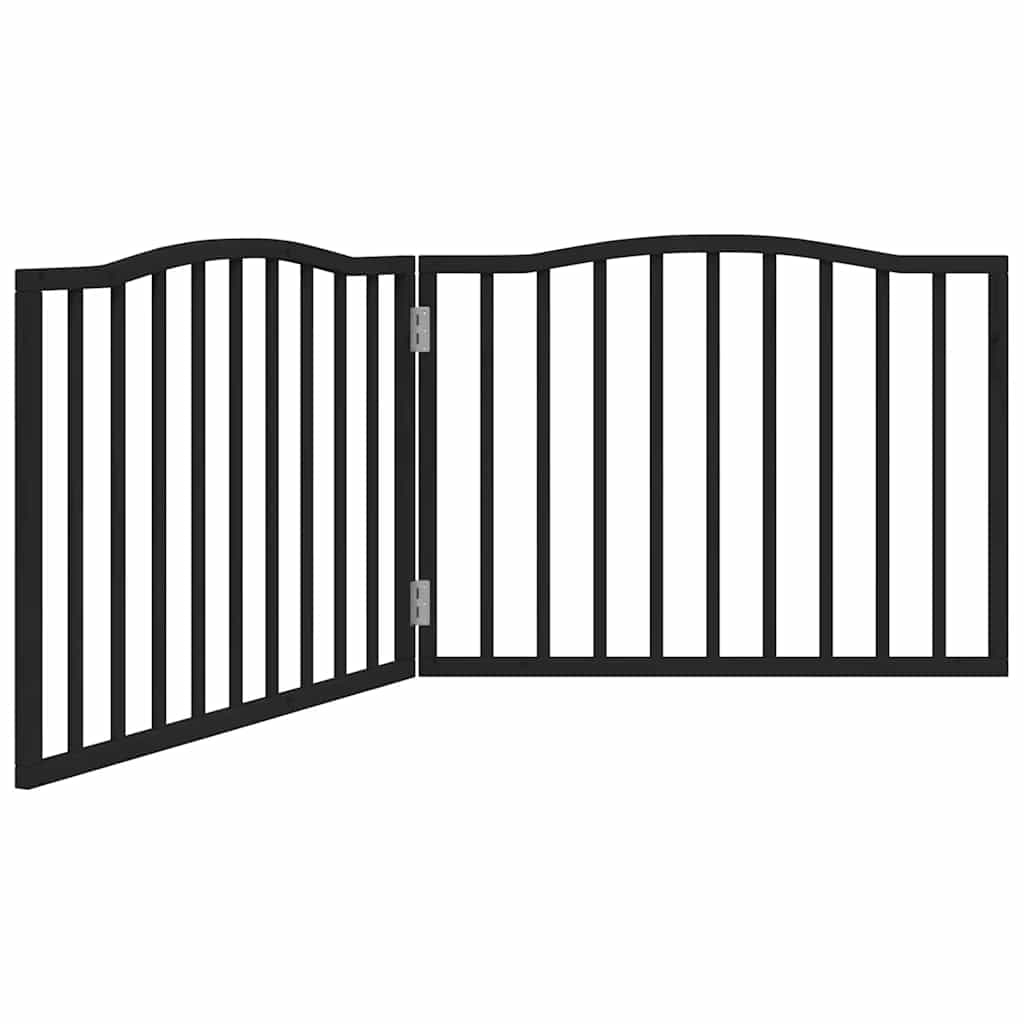 vidaXL Składana bramka dla psa, 2 panele, czarna, 160 cm