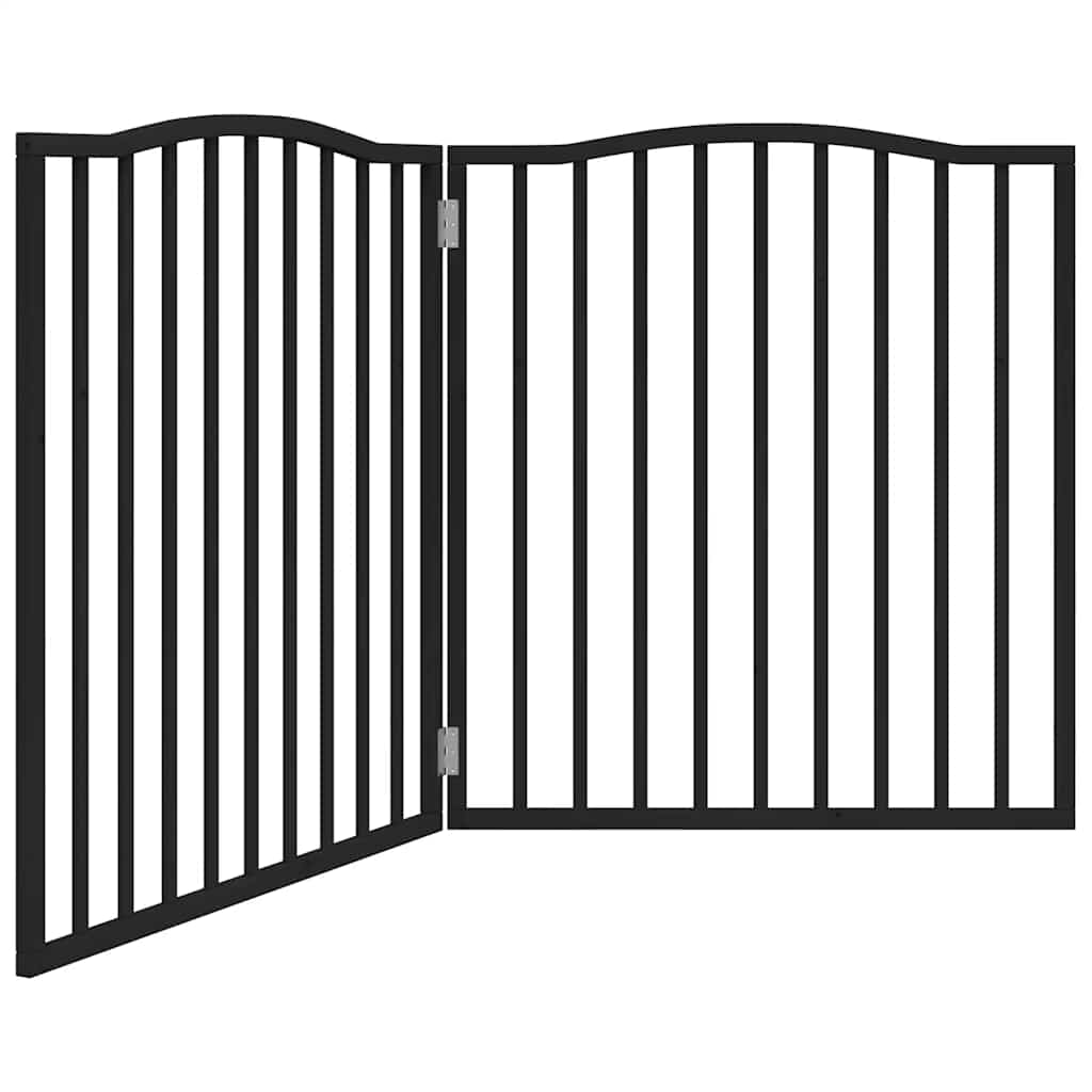 vidaXL Składana bramka dla psa, 2 panele, czarna, 160 cm