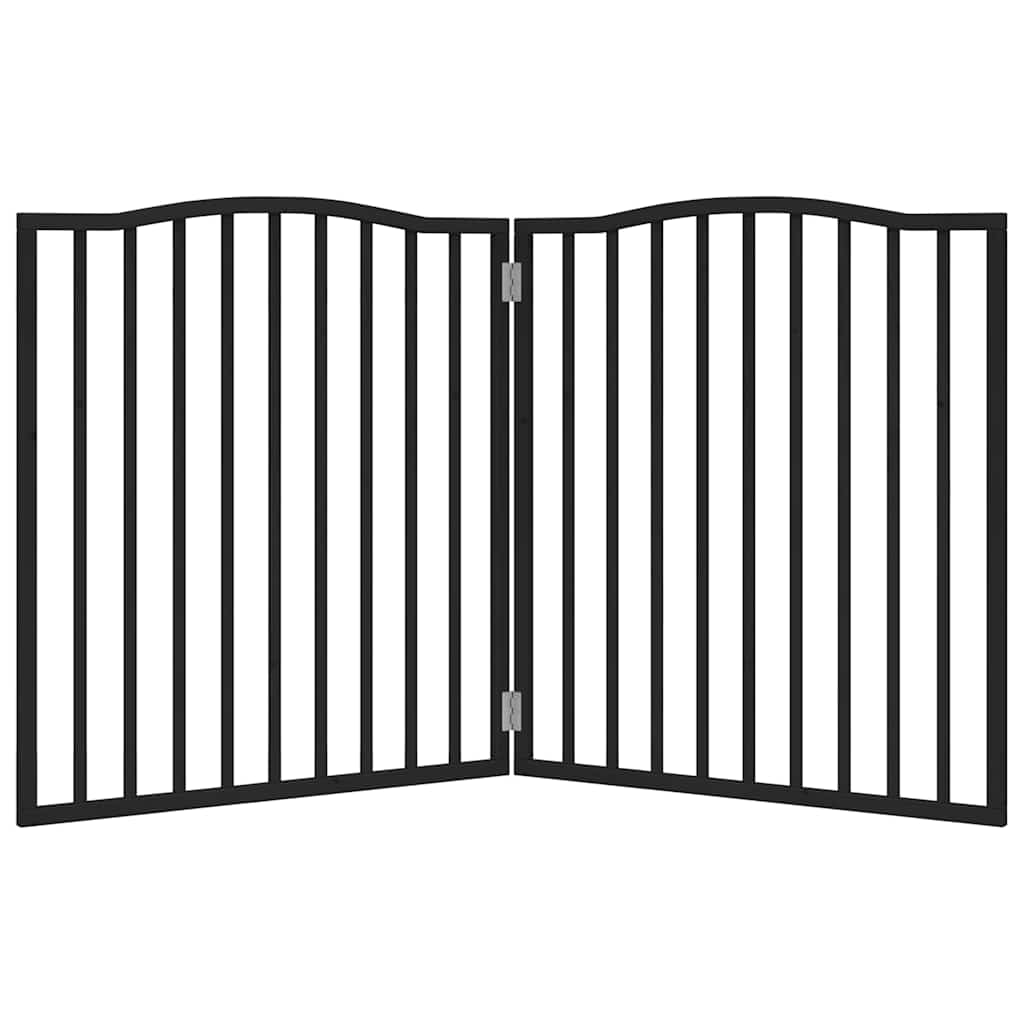 vidaXL Składana bramka dla psa, 2 panele, czarna, 160 cm