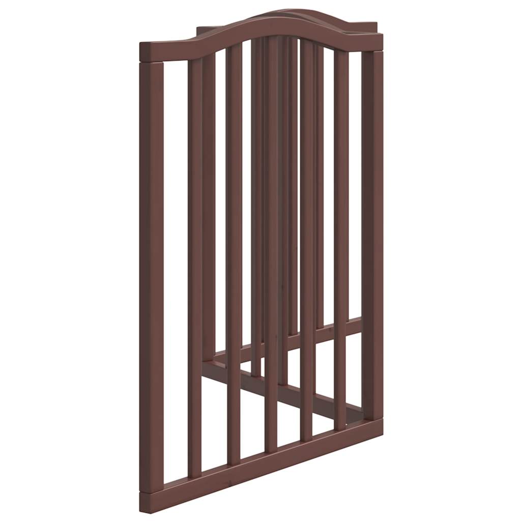 vidaXL Składana bramka dla psa, 3 panele, brązowy dąb, 150 cm