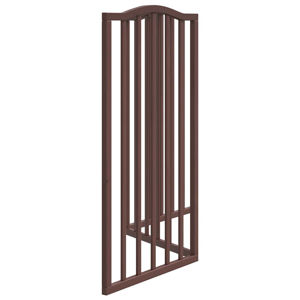 vidaXL Składana bramka dla psa, 3 panele, brązowy dąb, 150 cm