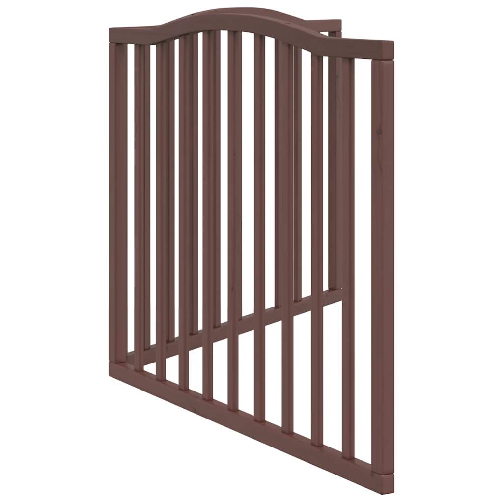 vidaXL Składana bramka dla psa, 2 panele, brązowy dąb, 160 cm, drewno