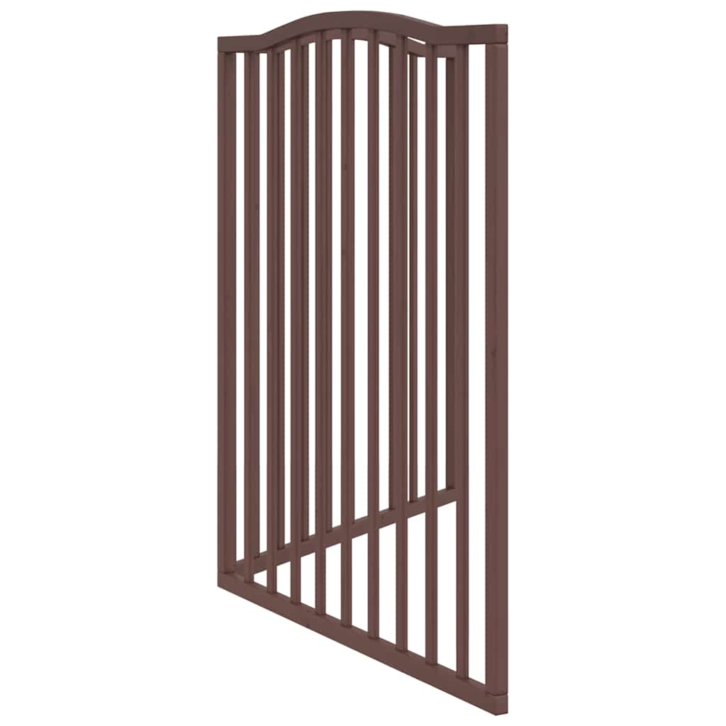 vidaXL Składana bramka dla psa, 2 panele, brązowy dąb, 160 cm, drewno