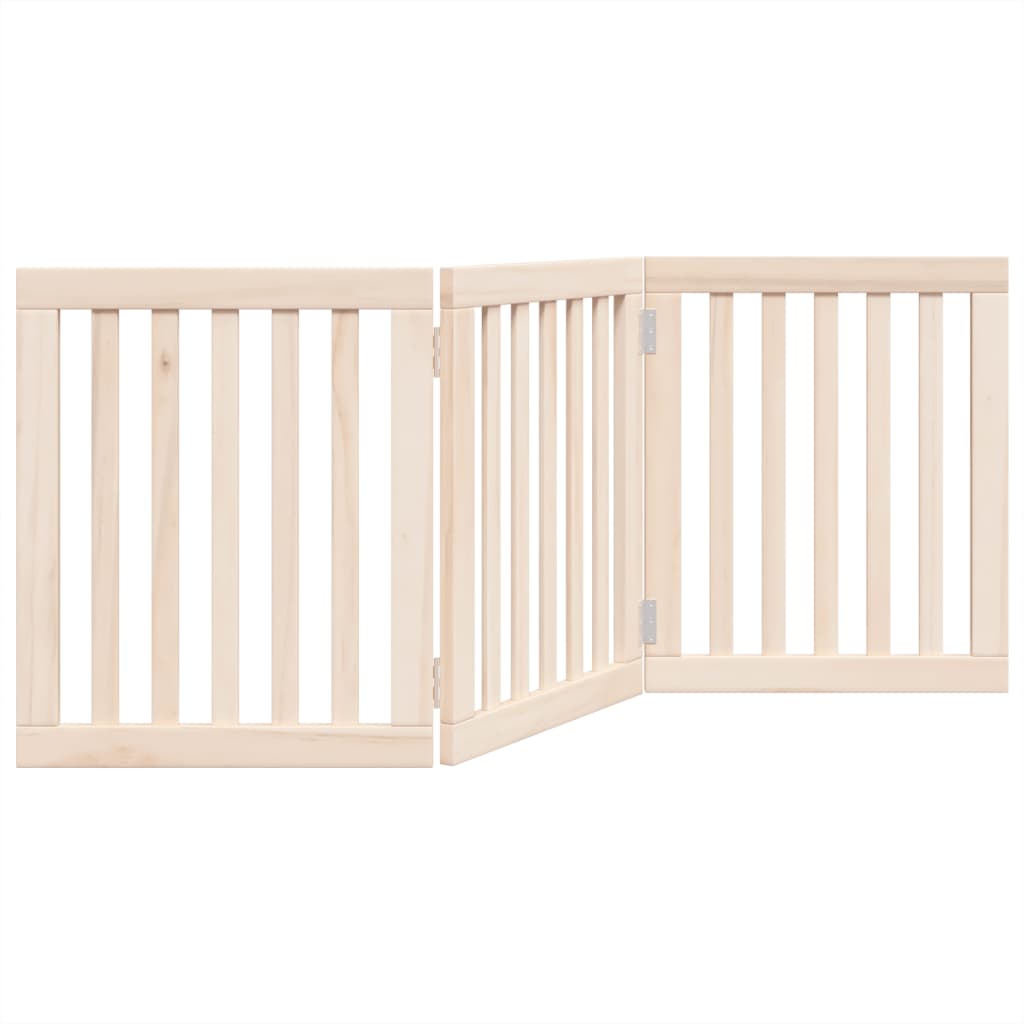 vidaXL Bramka dla psa składana 3 panele 150 cm drewno topolowe