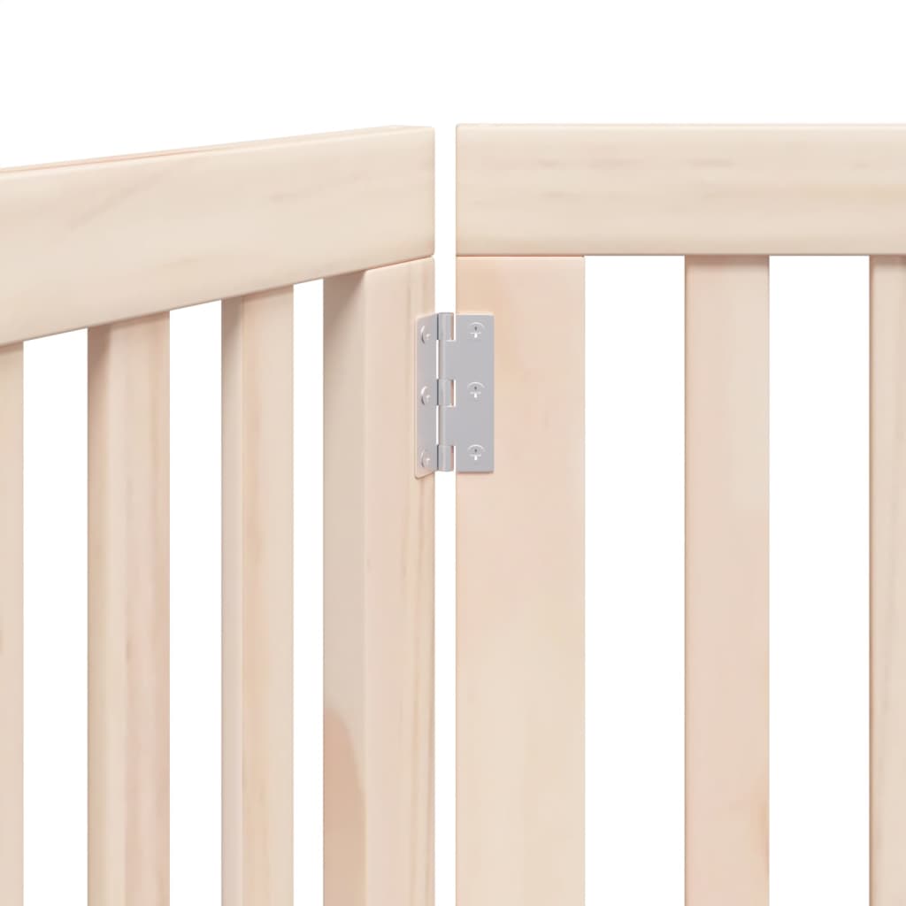 vidaXL Bramka dla psa składana 3 panele 150 cm drewno topolowe