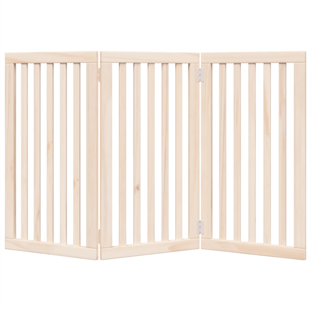 vidaXL Bramka dla psa składana 3 panele 150 cm drewno topolowe