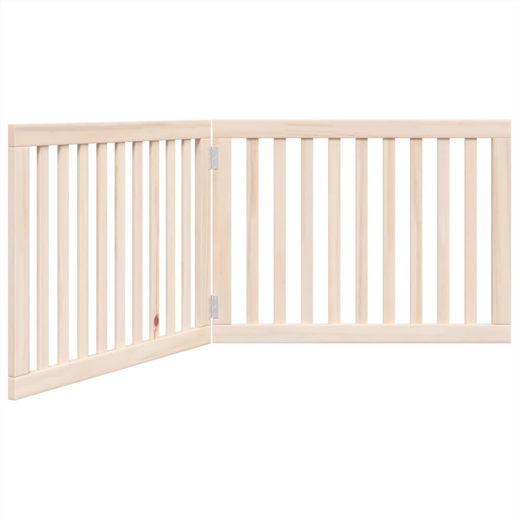 vidaXL Bramka dla psa składana 2 panele 160 cm drewno topolowe