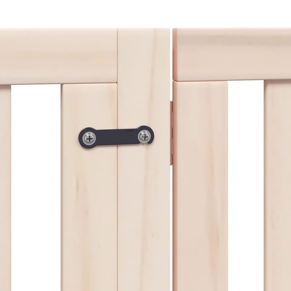 vidaXL Bramka dla psa z drzwiami składana 4 panele 320 cm drewno topolowe