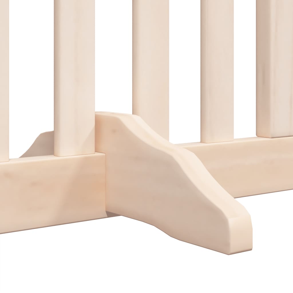 vidaXL Bramka dla psa z drzwiami składana 4 panele 320 cm drewno topolowe