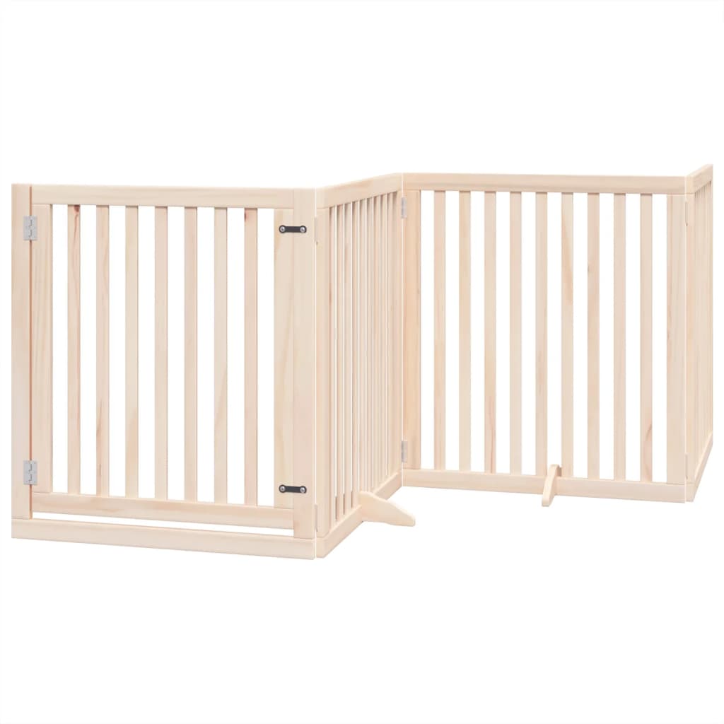 vidaXL Składana bramka dla psa, z drzwiami, 4 panele, 320 cm