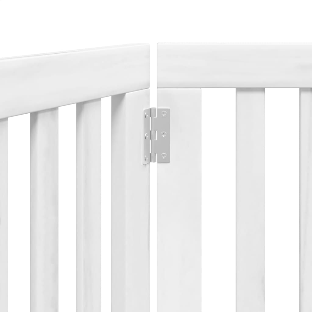 vidaXL Składana bramka zabezpieczająca dla psa, 3 panele, biała, 150cm