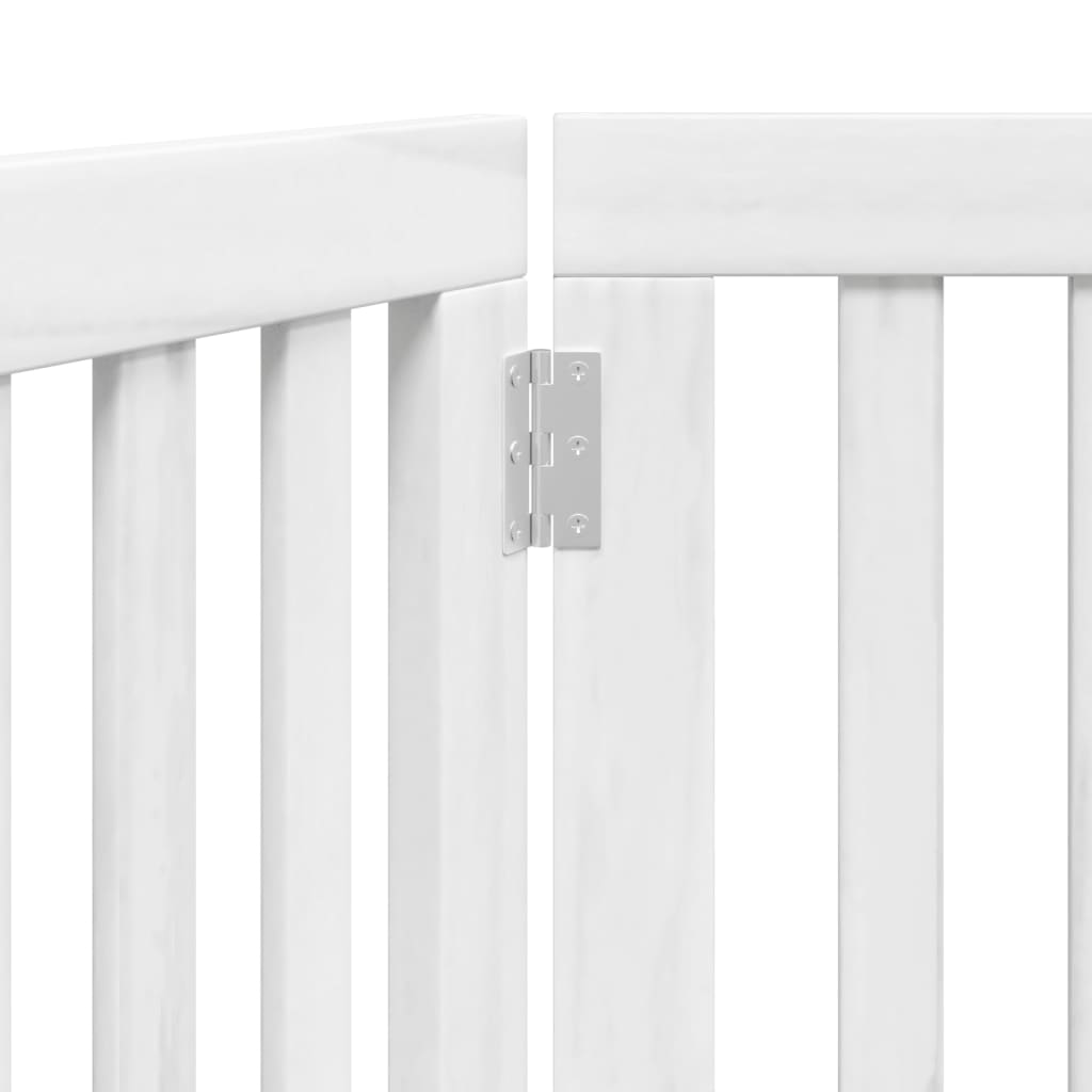 vidaXL Składana bramka zabezpieczająca dla psa, 3 panele, biała, 150cm