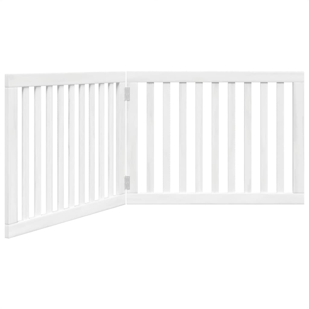 vidaXL Składana bramka zabezpieczająca dla psa, 2 panele, biała, 160cm