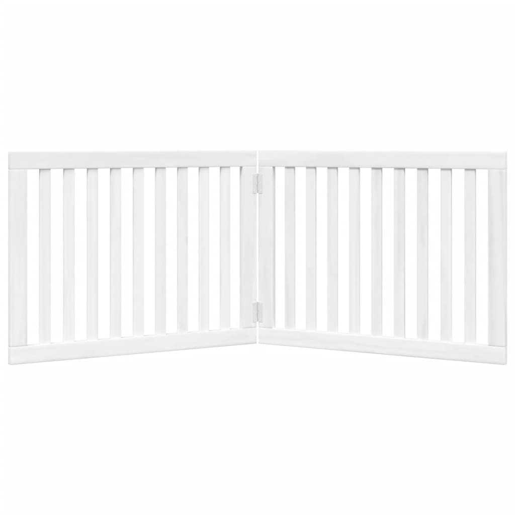 vidaXL Składana bramka zabezpieczająca dla psa, 2 panele, biała, 160cm