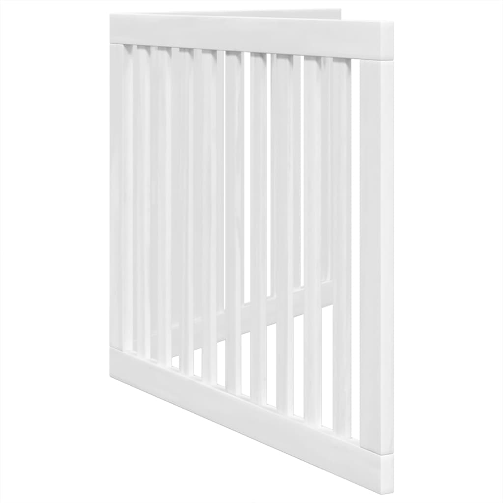 vidaXL Składana bramka zabezpieczająca dla psa, 2 panele, biała, 160cm
