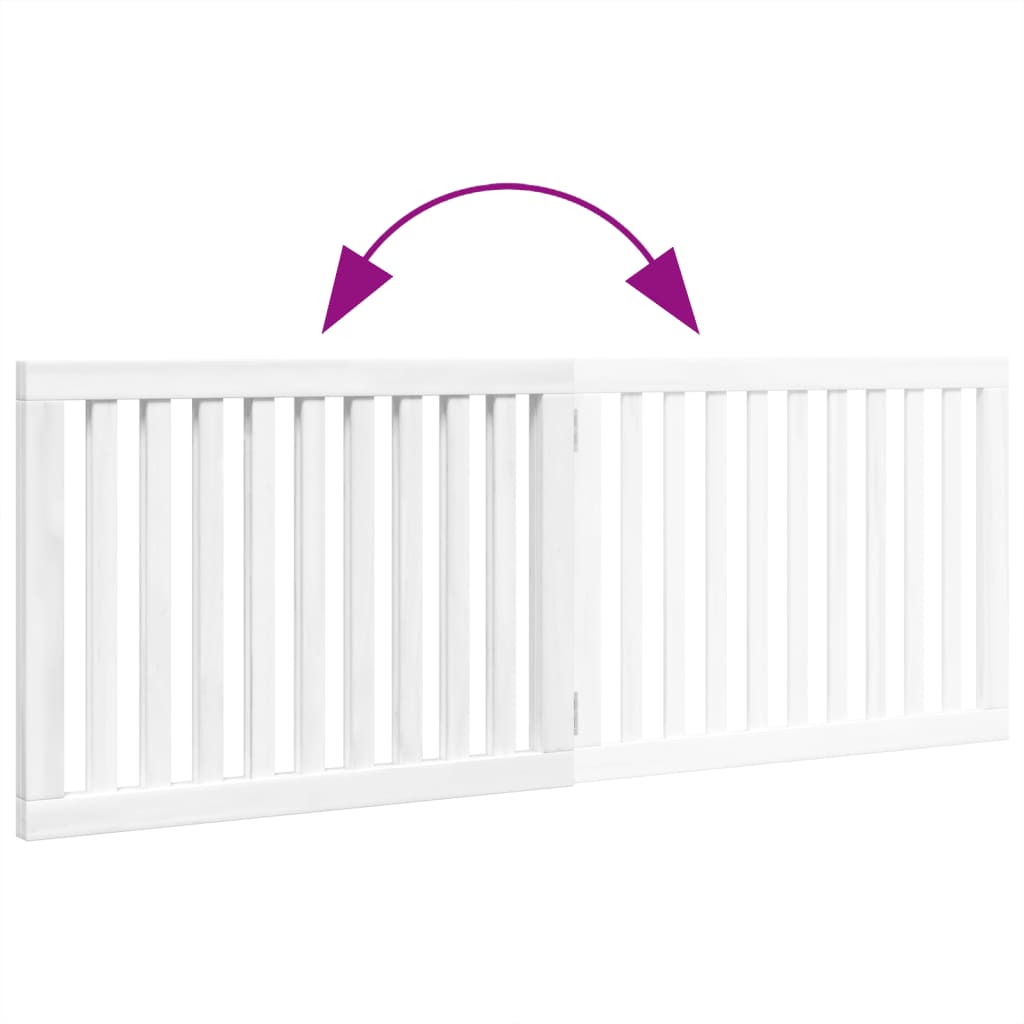 vidaXL Składana bramka zabezpieczająca dla psa, 2 panele, biała, 160cm