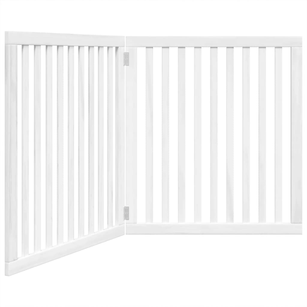 vidaXL Składana bramka zabezpieczająca dla psa, 2 panele, biała, 160cm