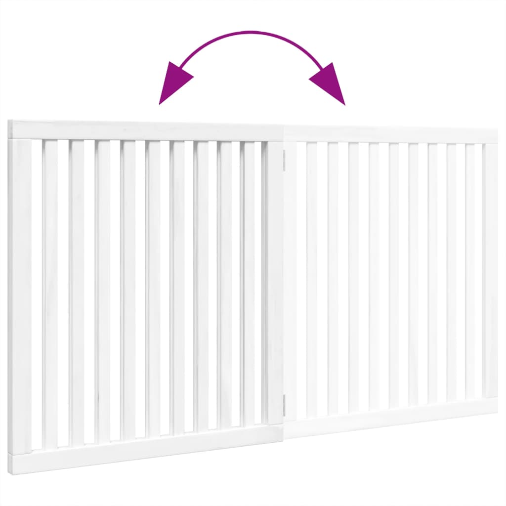 vidaXL Składana bramka zabezpieczająca dla psa, 2 panele, biała, 160cm