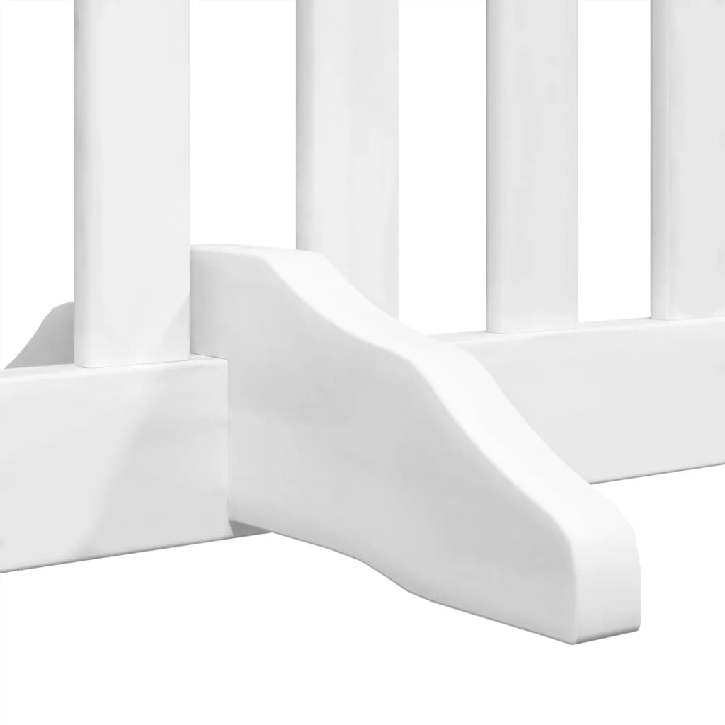 vidaXL Składana bramka dla psa, z drzwiami, 4 panele, biała, 320 cm