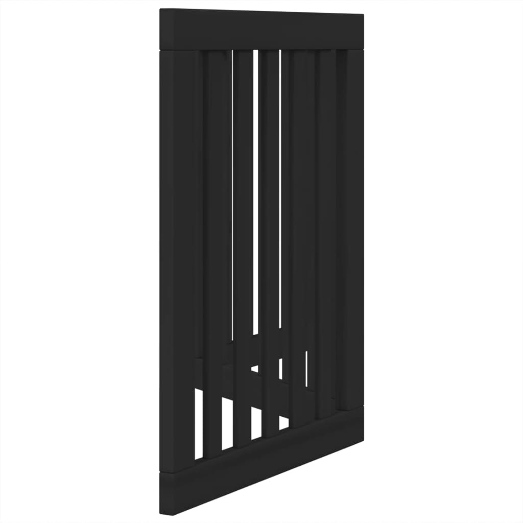 vidaXL Składana bramka dla psa, 3 panele, czarna, 150 cm
