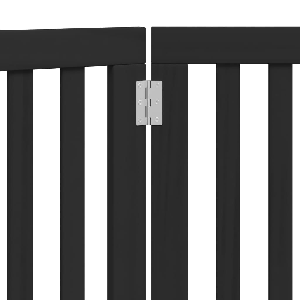 vidaXL Składana bramka dla psa, 3 panele, czarna, 150 cm