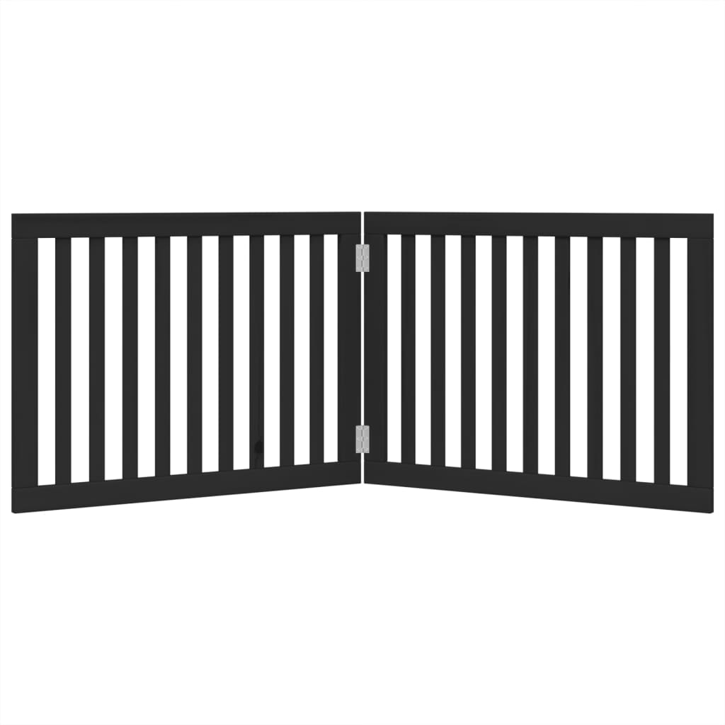 vidaXL Składana bramka dla psa, 2 panele, czarna, 160 cm