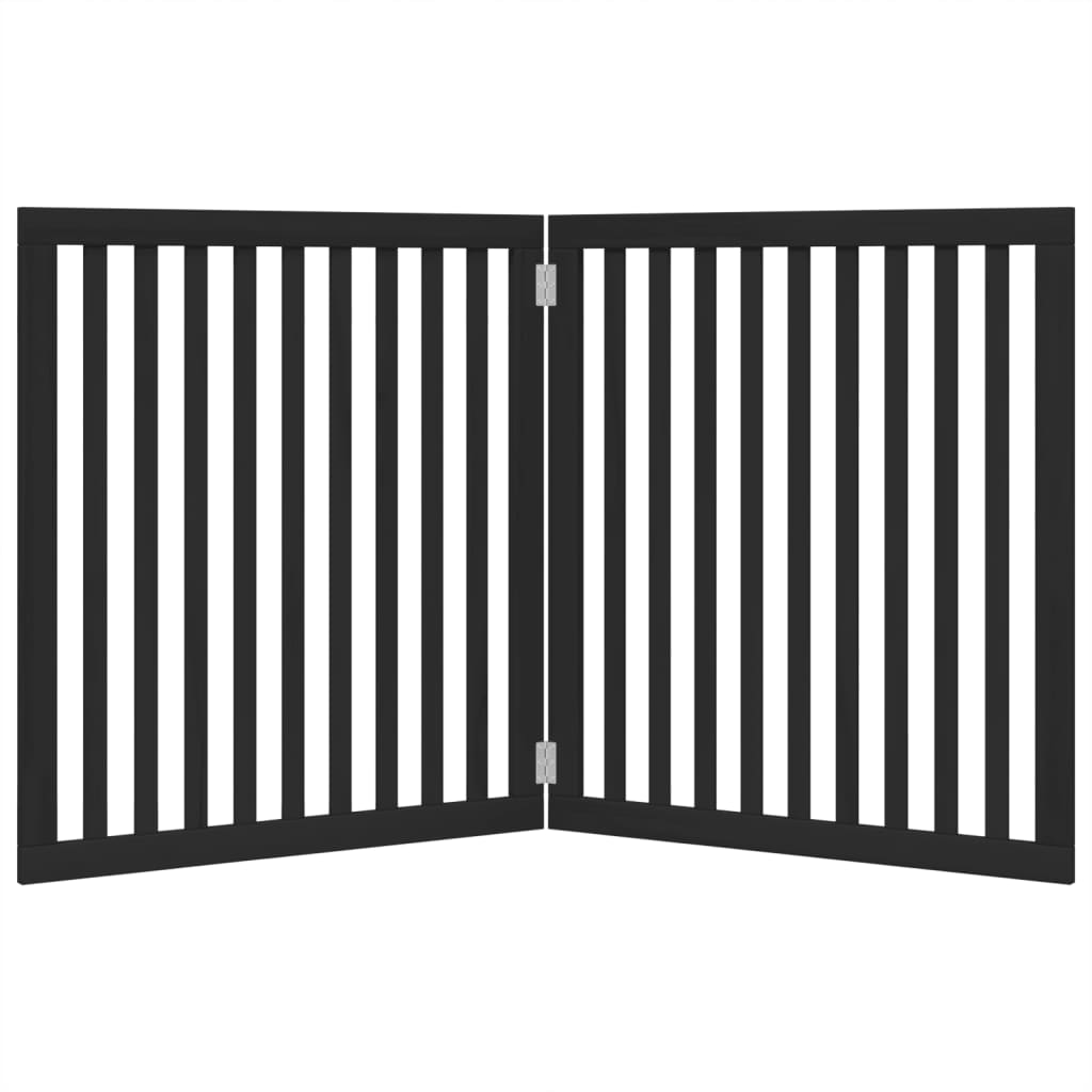 vidaXL Składana bramka dla psa, 2 panele, czarna, 160 cm