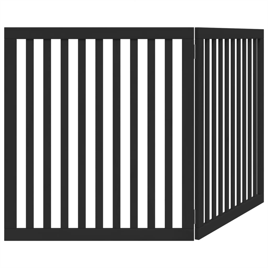vidaXL Składana bramka dla psa, 2 panele, czarna, 160 cm