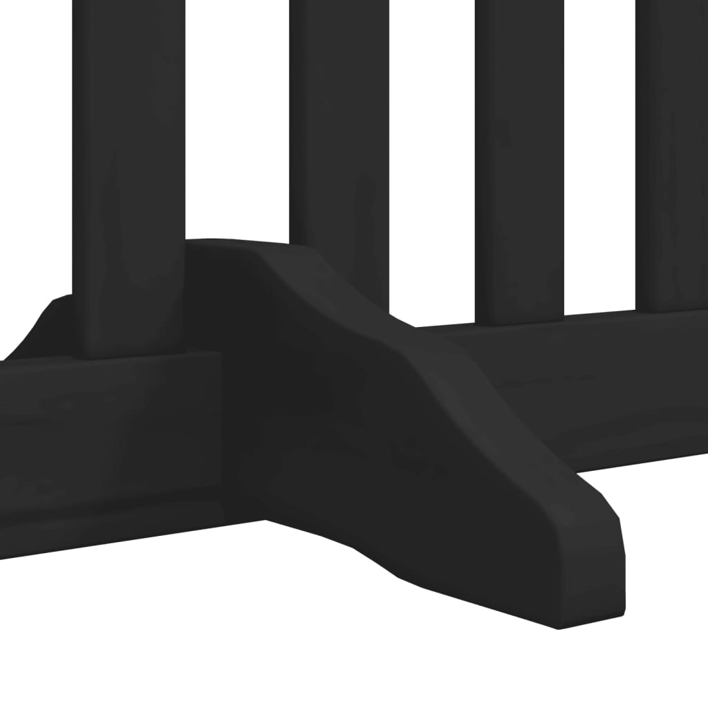 vidaXL Składana bramka dla psa, z drzwiami, 4 panele, czarna, 320 cm