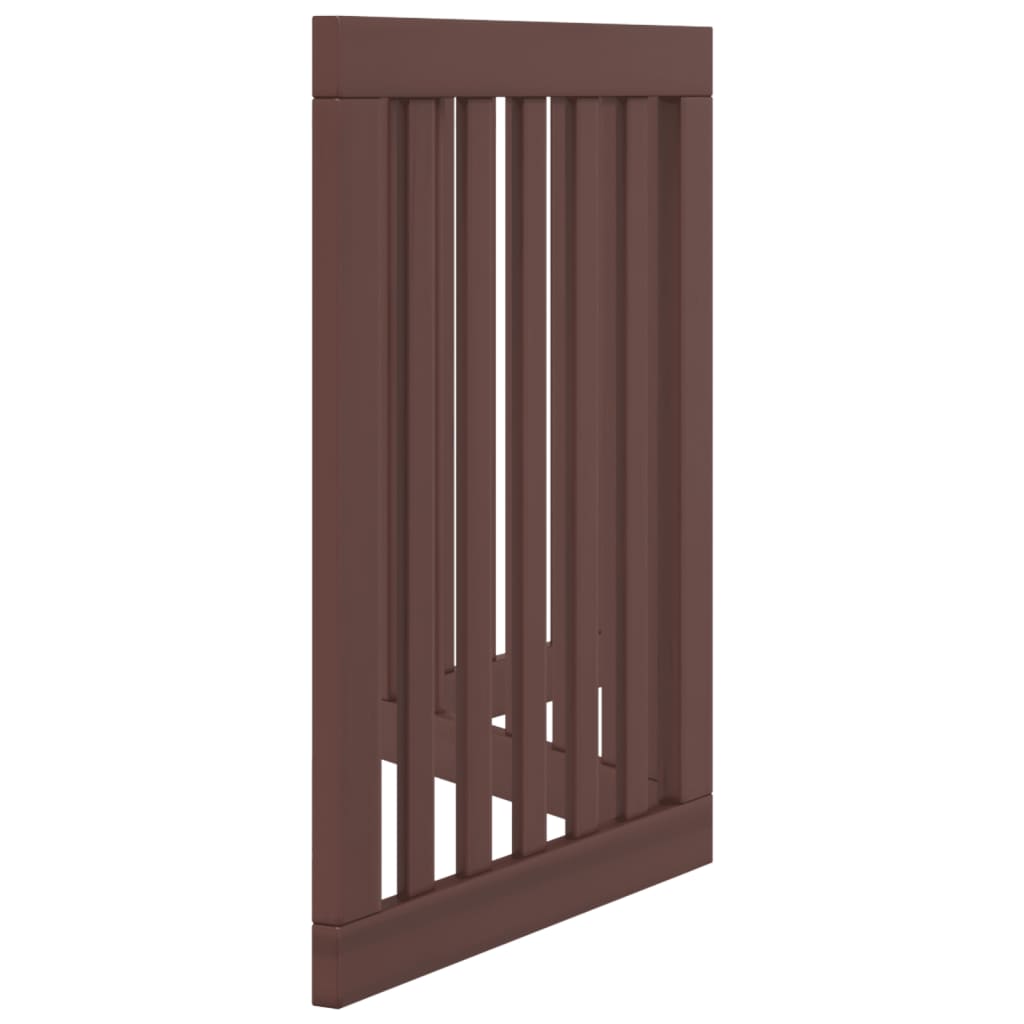 vidaXL Składana bramka dla psa, 3 panele, brąz, 150 cm