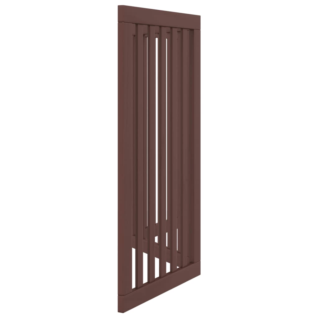 vidaXL Składana bramka dla psa, 3 panele, brąz, 150 cm