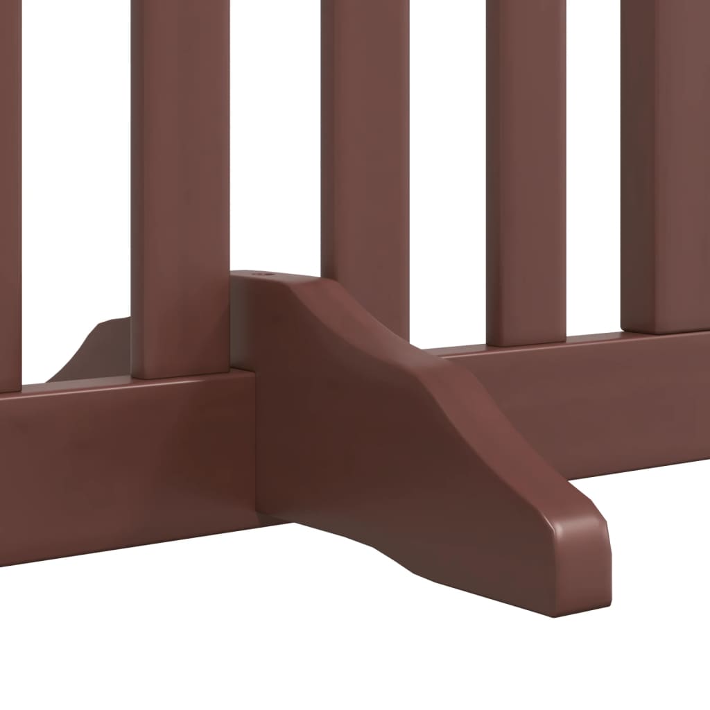 vidaXL Składana bramka dla psa, z drzwiami, 4 panele, brąz, 320 cm