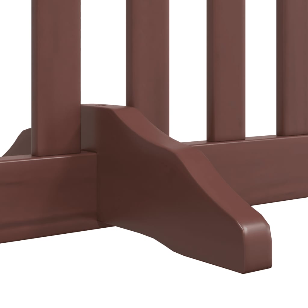 vidaXL Składana bramka dla psa, z drzwiami, 4 panele, brąz, 320 cm