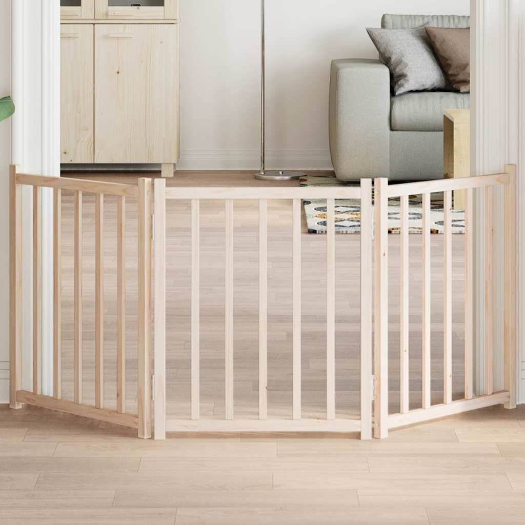vidaXL Składana bramka zabezpieczająca dla psa, 3 panele, 150 cm