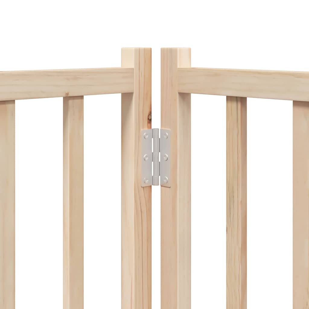 vidaXL Składana bramka dla psa, z drzwiami, 4 panele, 320 cm, drewno