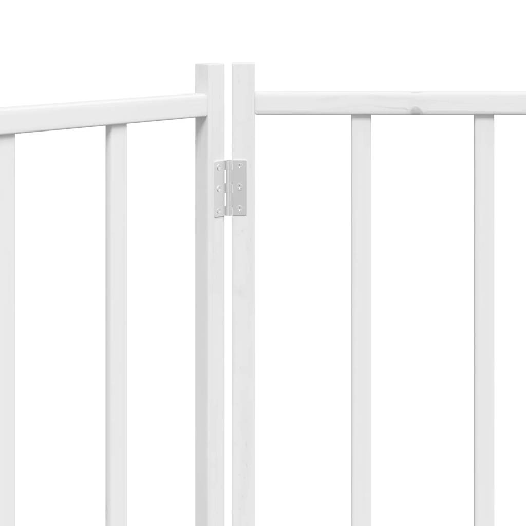 vidaXL Składana bramka dla psa, 2 panele, biała, 160 cm, drewniana