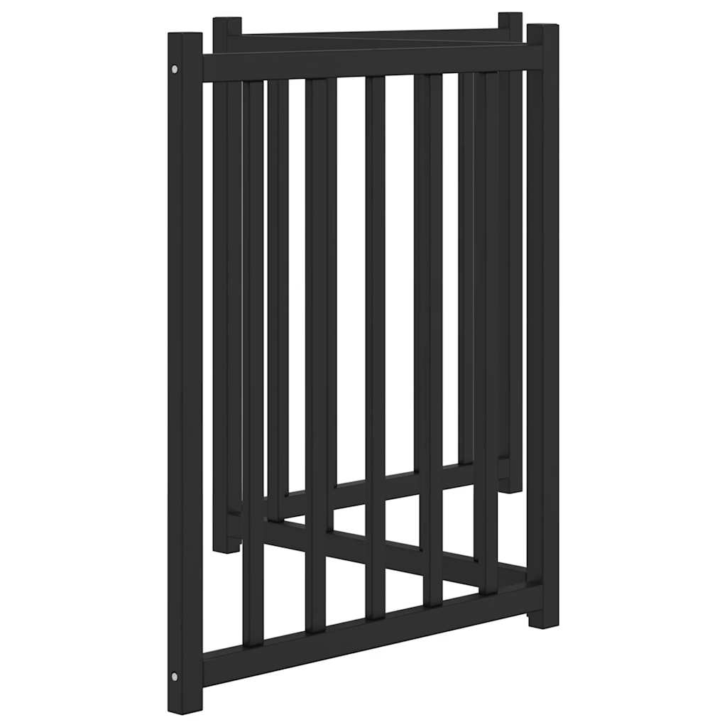 vidaXL Składana bramka dla psa, 3 panele, czarna, 150 cm, drewniana