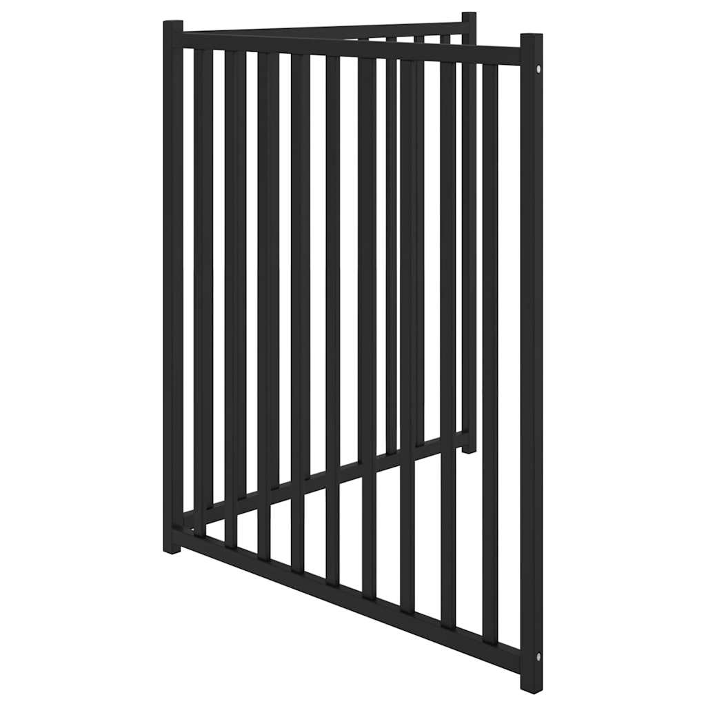 vidaXL Składana bramka dla psa, 2 panele, czarna, 160 cm, drewniana