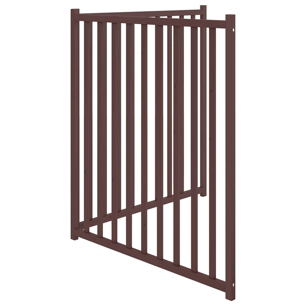 vidaXL Składana bramka dla psa, 2 panele, brązowy dąb, 160 cm, drewno