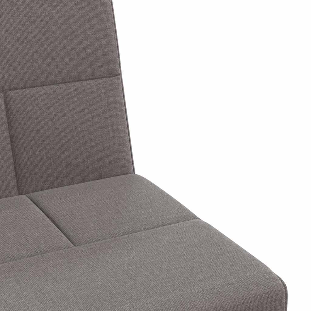 vidaXL Rozkładana kanapa z uchwytami na napoje, taupe, tkanina